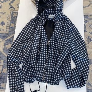 Gingham rain jacket